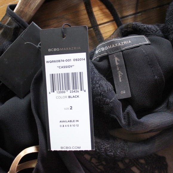 BCBGMaxazria NWT Cassidy Sleeveless Embroidered Lace High Low Dress 2 - Picture 8 of 8